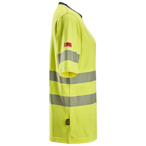 Snickers 2567 ProtecWork Class 2 Hi-Vis Yellow Women's T-Shirt