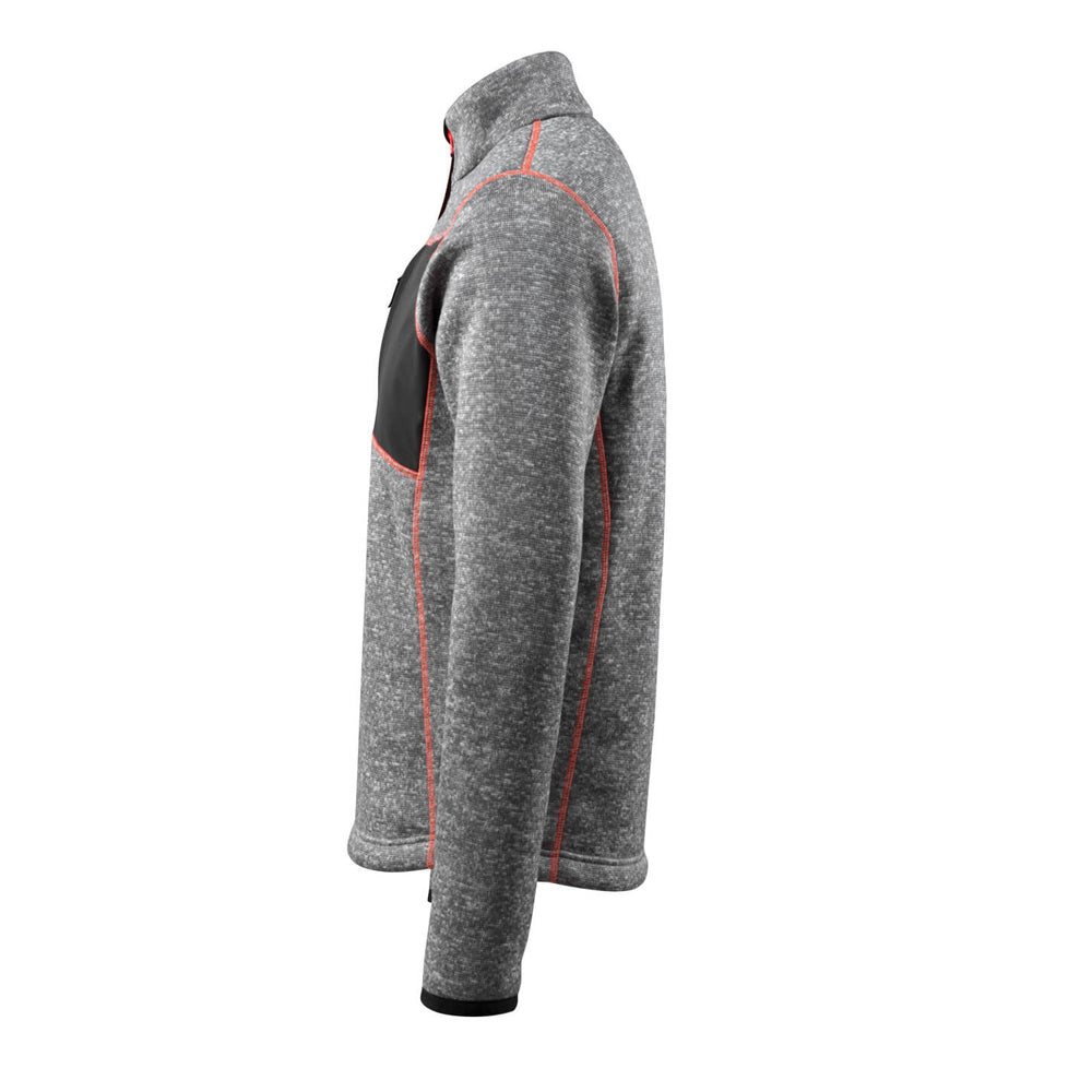 Mascot Hardwear Reims Knitted Jumper With Half Zip Grey Flecked