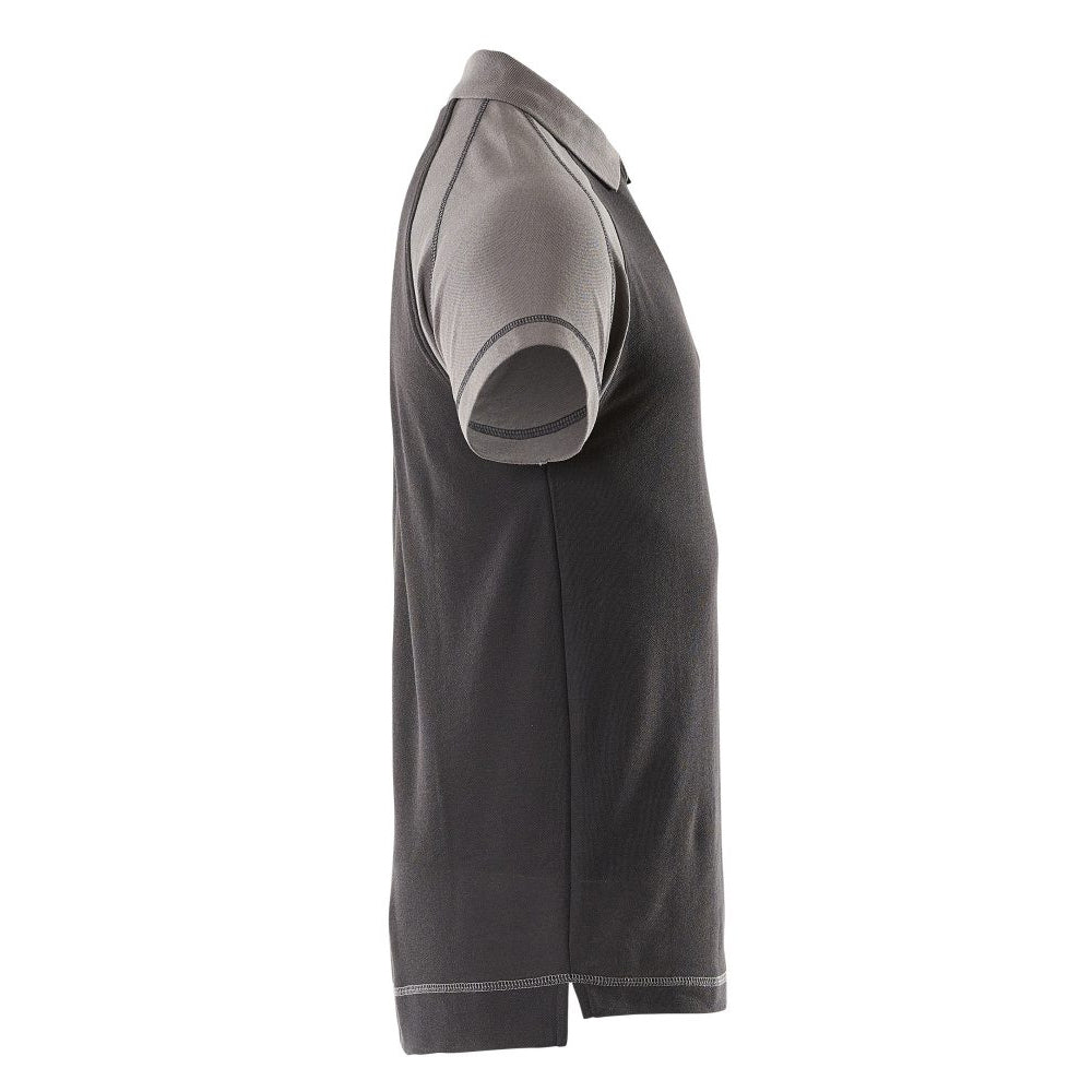 Mascot Image Bianco Polo Shirt With Chest Pocket Black Anthracite
