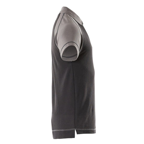 Mascot Image Bianco Polo Shirt With Chest Pocket Black Anthracite