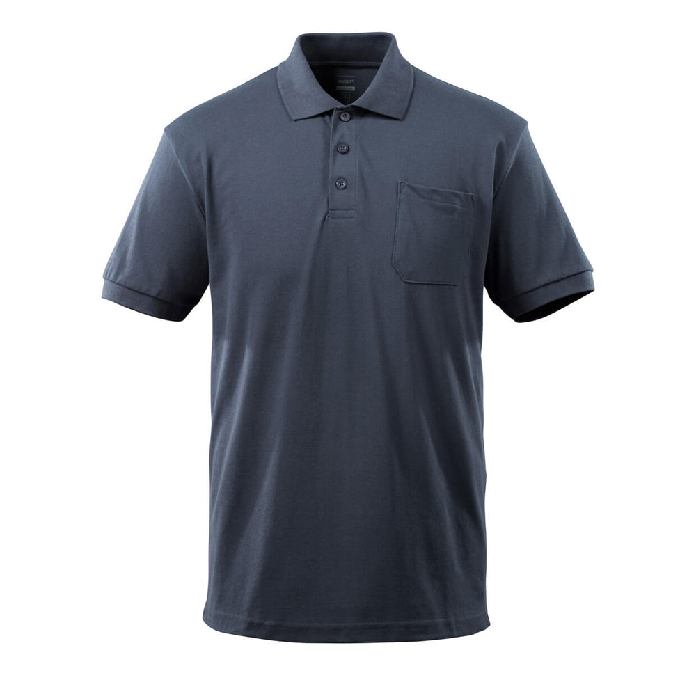 Mascot Crossover Orgon Polo Shirt With Chest Pocket Dark Navy