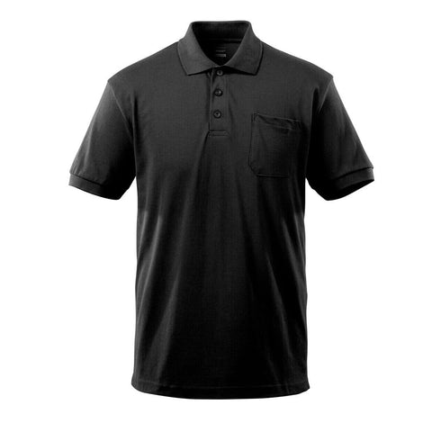 Mascot Crossover Orgon Polo Shirt With Chest Pocket Black