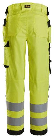 Snickers 6743 Hi-Vis Class 2 Women's Stretch Trousers Holster Pockets