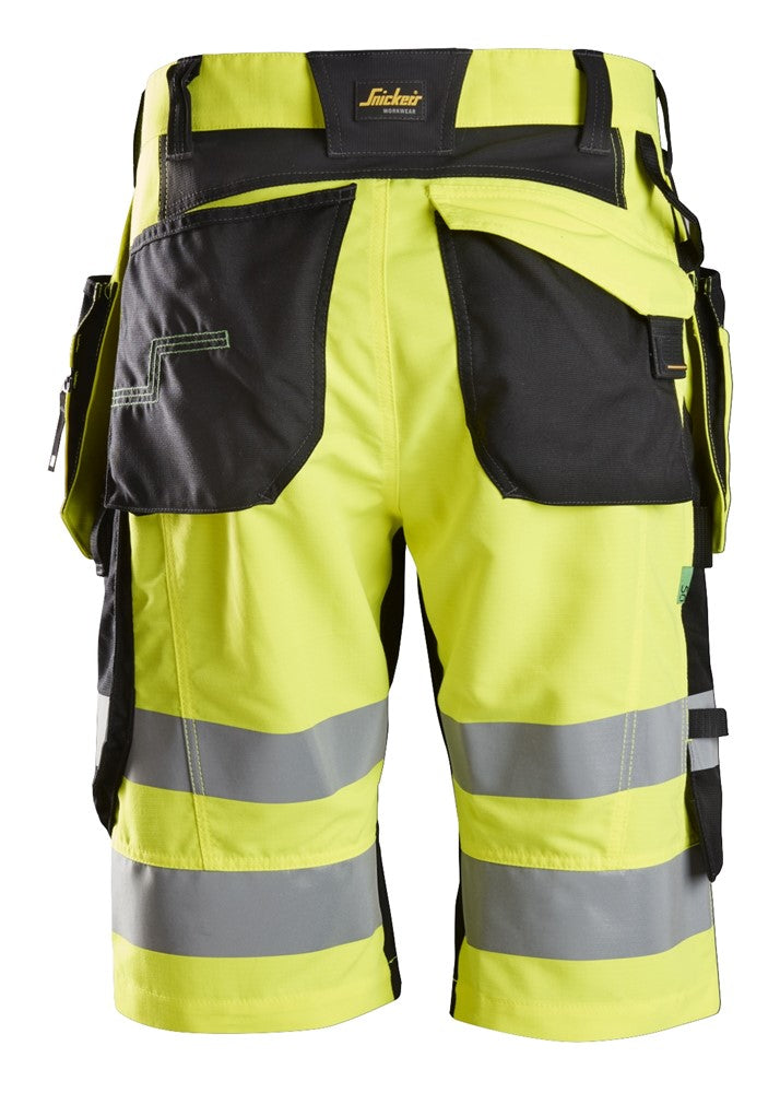 Snickers 6933 FlexiWork Hi-Vis Shorts Holster Pockets