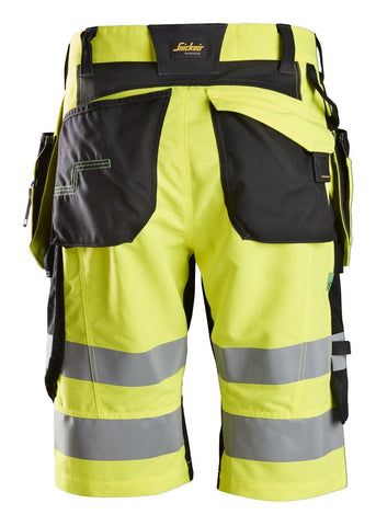 Snickers 6933 FlexiWork Hi-Vis Shorts Holster Pockets