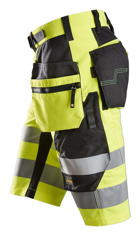 Snickers 6933 FlexiWork Hi-Vis Shorts Holster Pockets
