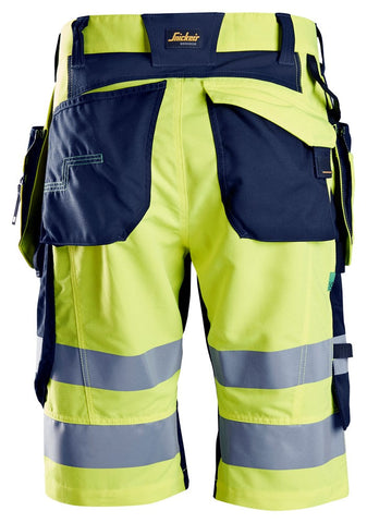 Snickers 6933 FlexiWork Hi-Vis Shorts Holster Pockets