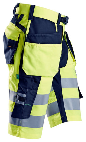 Snickers 6933 FlexiWork Hi-Vis Shorts Holster Pockets