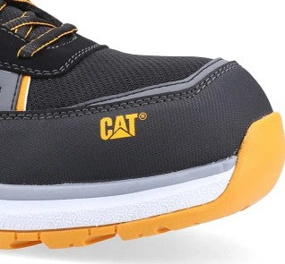 CAT Accelerate Black / Orange Safety Trainers Metal Free ESD