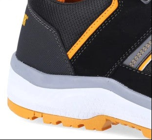 CAT Accelerate Black / Orange Safety Trainers Metal Free ESD