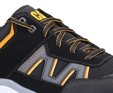 CAT Accelerate Black / Orange Safety Trainers Metal Free ESD