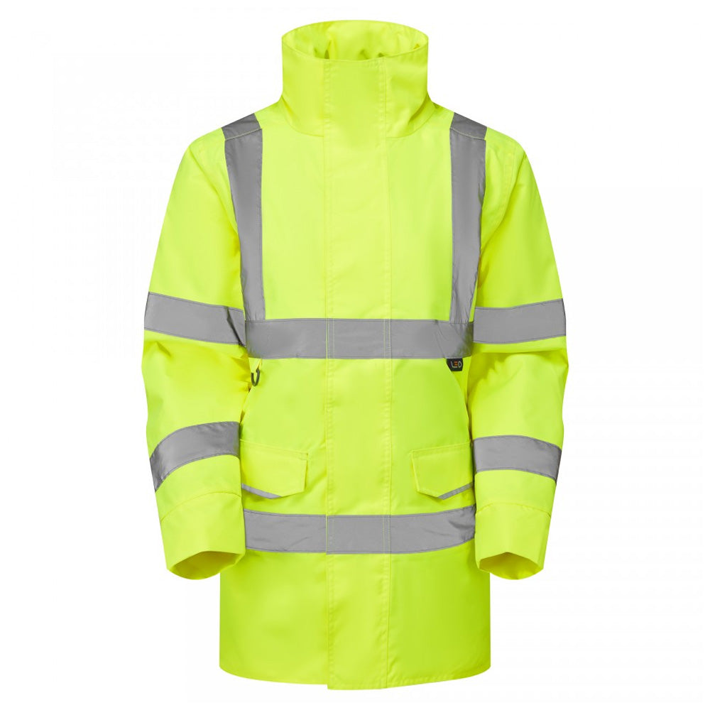 Leo Workwear Cheristow Class 3 Women's Yellow Hi-Vis Anorak