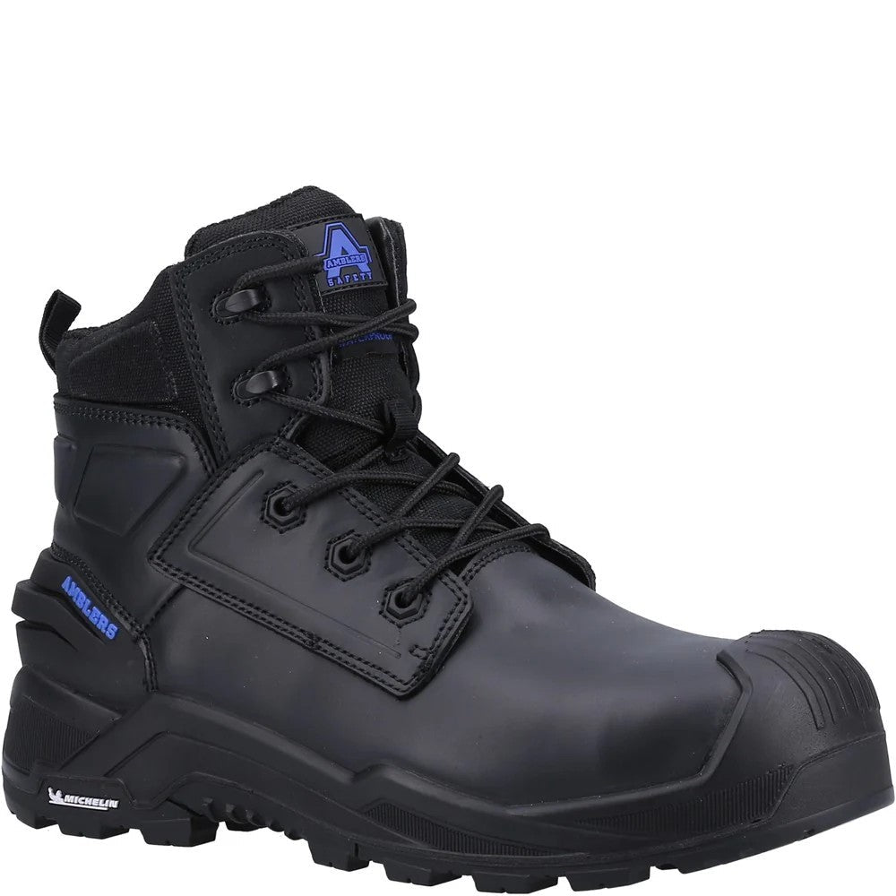 Amblers AS980C Crusader Waterproof Safety Boots Black Metal Free