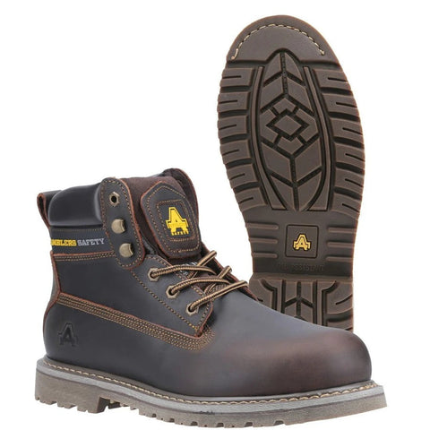 Amblers FS164 Welted Safety Boots Brown Steel Toe Caps