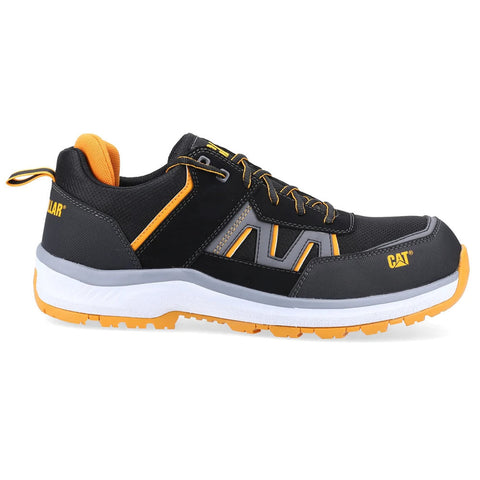 CAT Accelerate Black / Orange Safety Trainers Metal Free ESD
