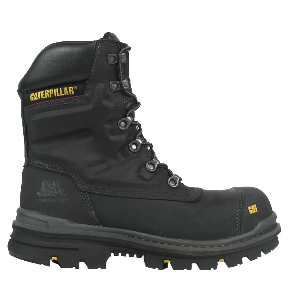 CAT Premier Waterproof S3 Safety Work Boots Side Zip Composite Toe Black