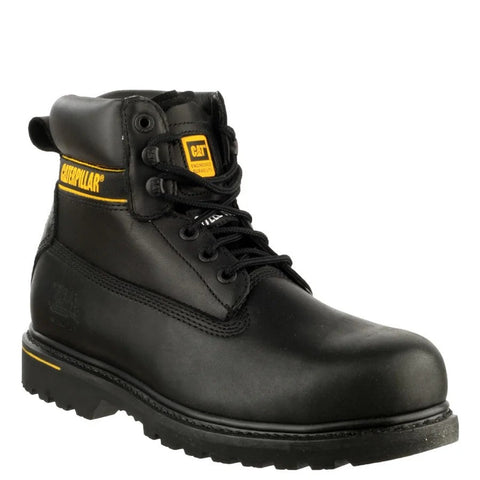 CAT Holton Safety Boots Steel Toe Caps S3 Black