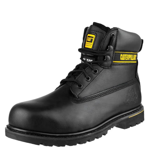 CAT Holton Safety Boots Steel Toe Caps S3 Black