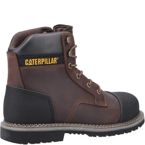 CAT Powerplant GYW Safety Boots Brown Steel Toe Cap S3