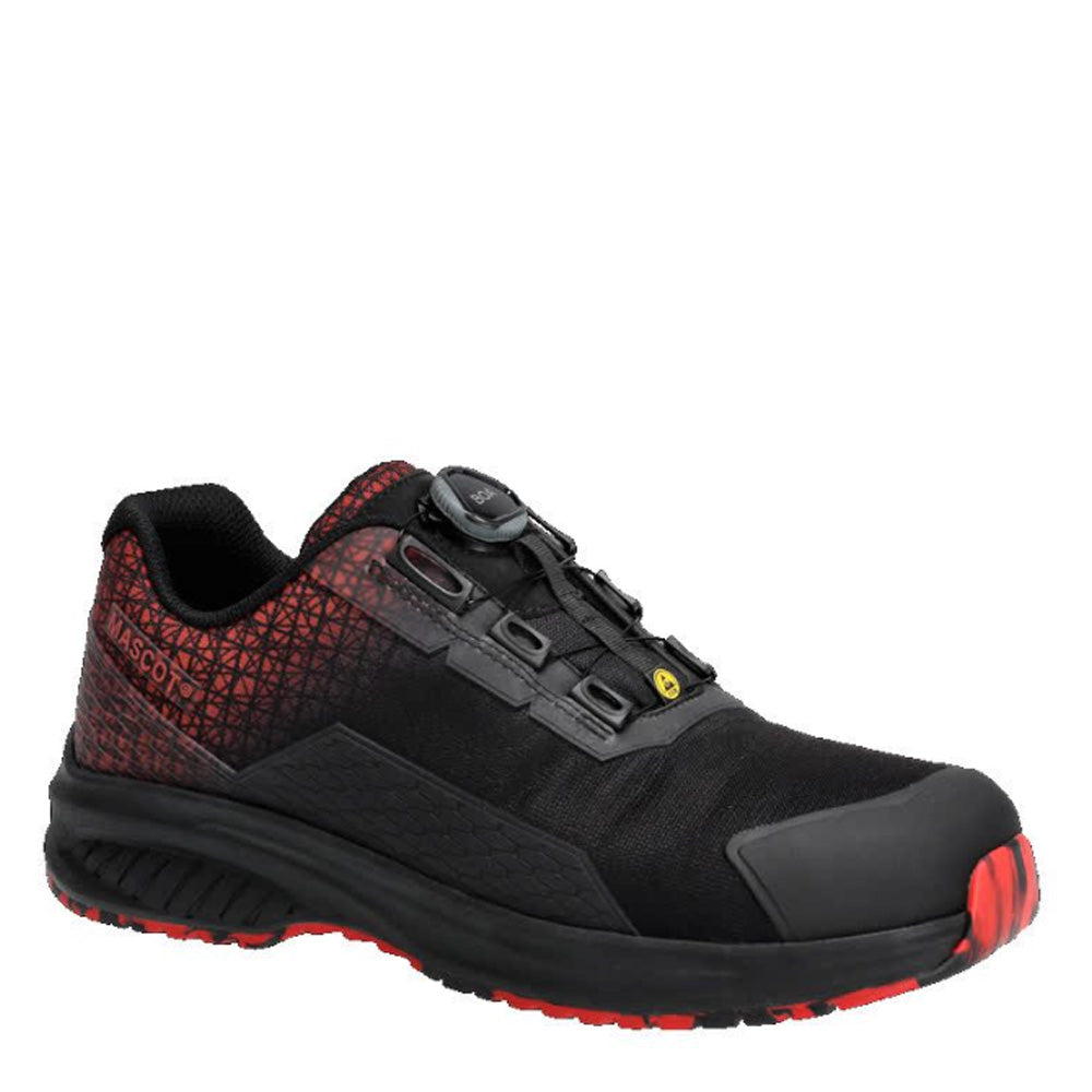Mascot Footwear Accelerate F1501 BOA Safety Shoes Black / Traffic Red