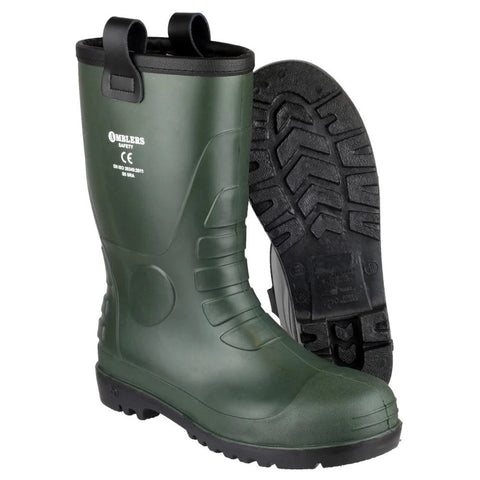 Amblers FS97 Green Safety Rigger Boots Wellingtons