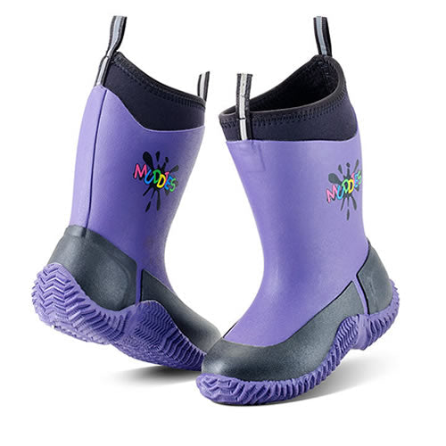 Grubs Muddies Icicle 5.0 Violet Kids Wellington Boots
