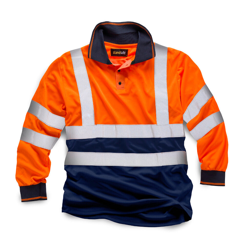 Standsafe HV033 Hi Vis 2 Tone Polo Long Sleeve