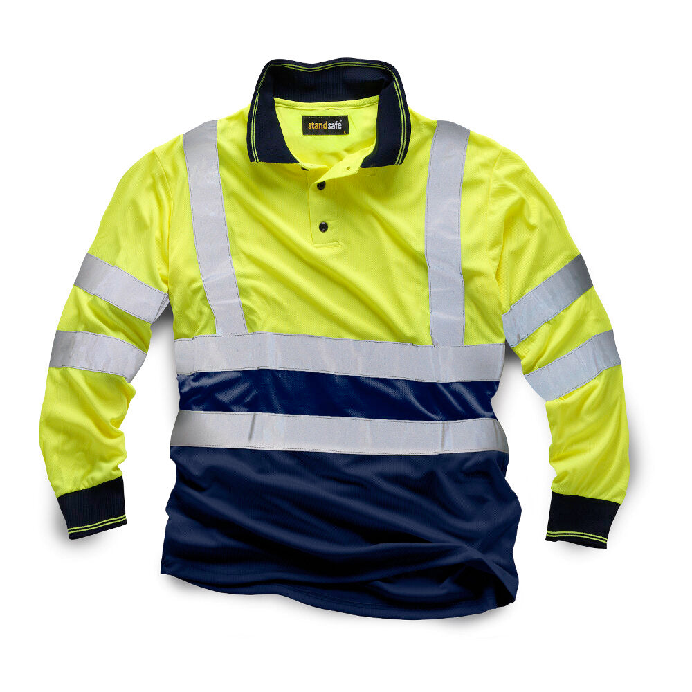 Standsafe HV033 Hi Vis 2 Tone Polo Long Sleeve