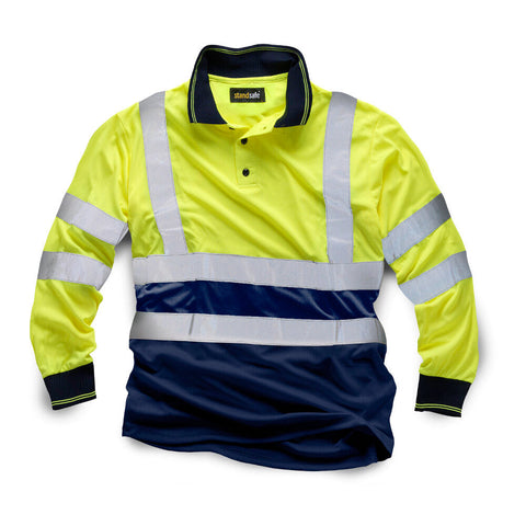 Standsafe HV033 Hi Vis 2 Tone Polo Long Sleeve