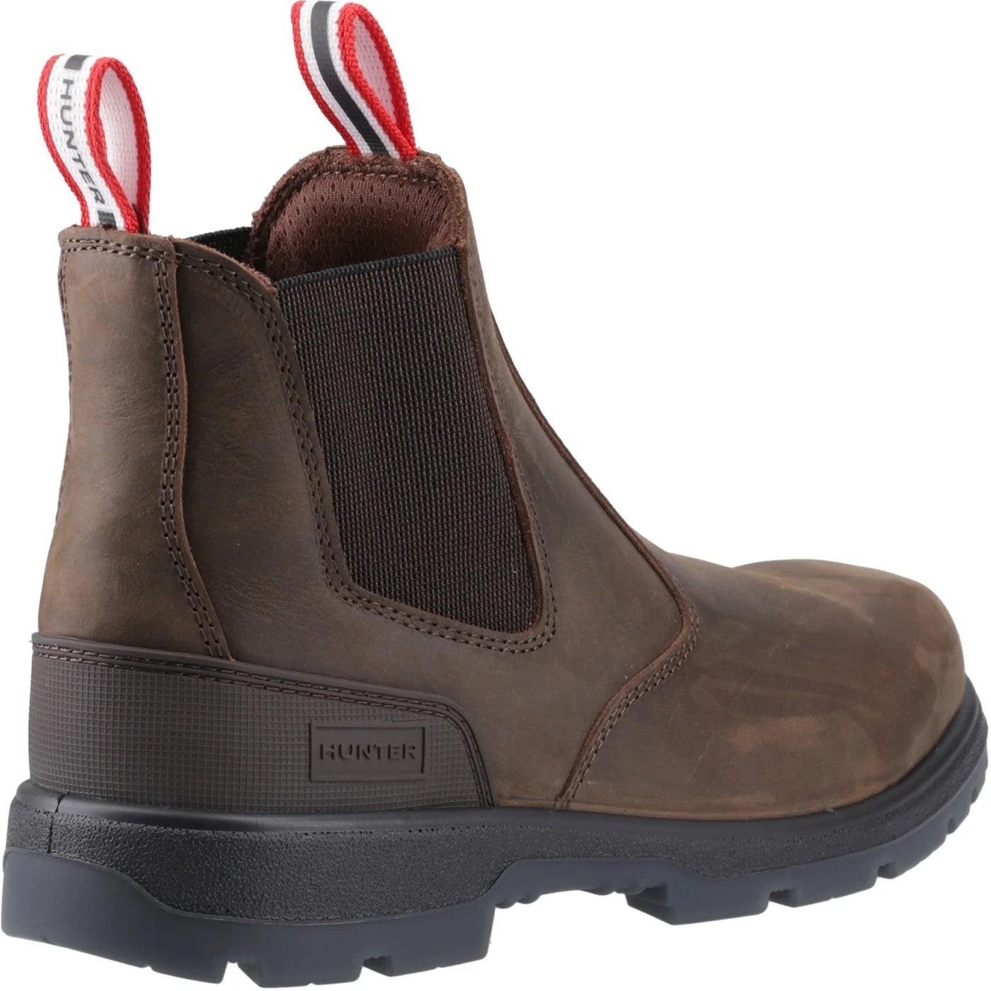 Hunters Drift Brown Leather Occupational Non Safety Dealer Boots Slip On