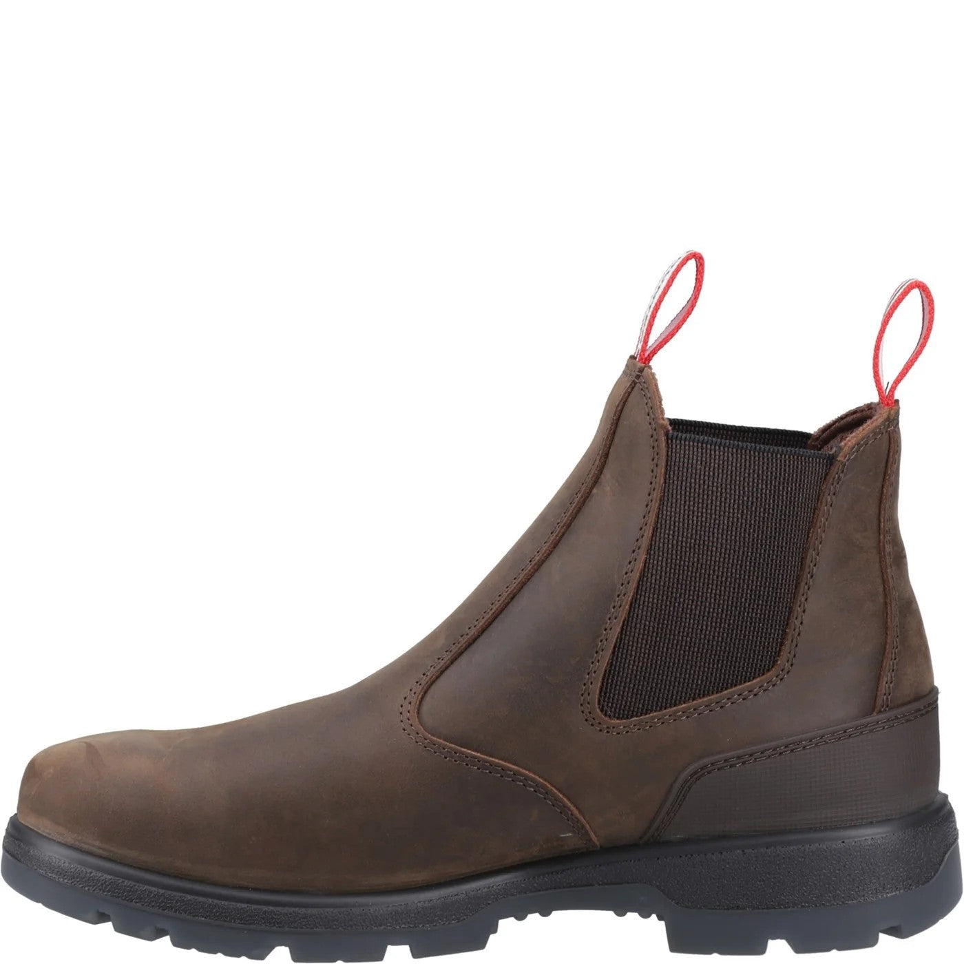 Hunters Drift Brown Leather Occupational Non Safety Dealer Boots Slip On