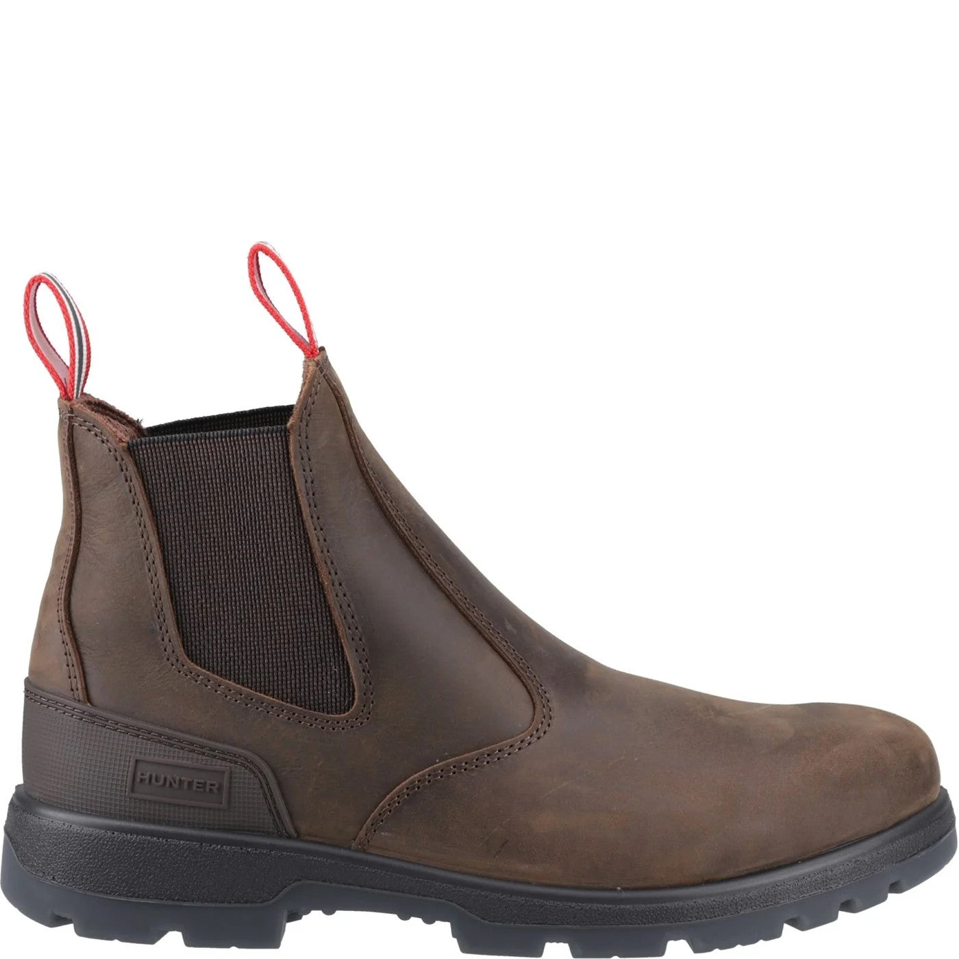 Hunters Drift Brown Leather Occupational Non Safety Dealer Boots Slip On