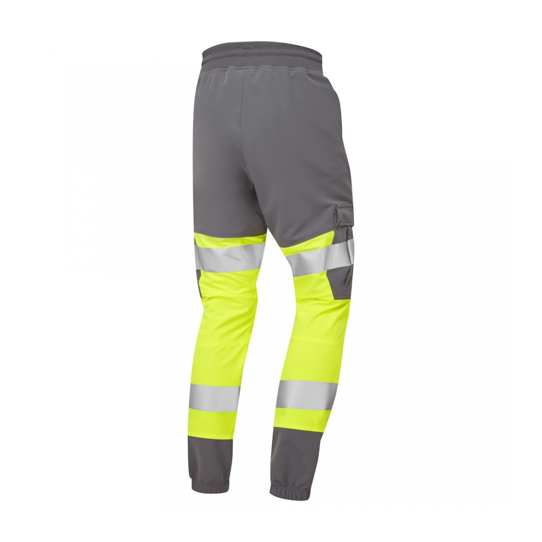 Leo Workwear Hawkridge Yellow Grey Hi Vis Jogging Trousers