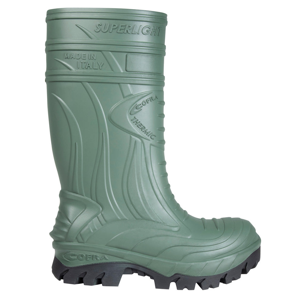 Safety Filing Style Cofra Thermic Green Metatarsal Safety Wellingtons