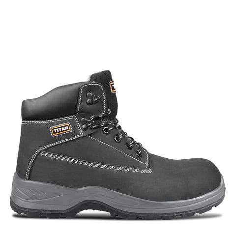 Titan Holton Safety Boots Steel Toe Caps Black Nubuck