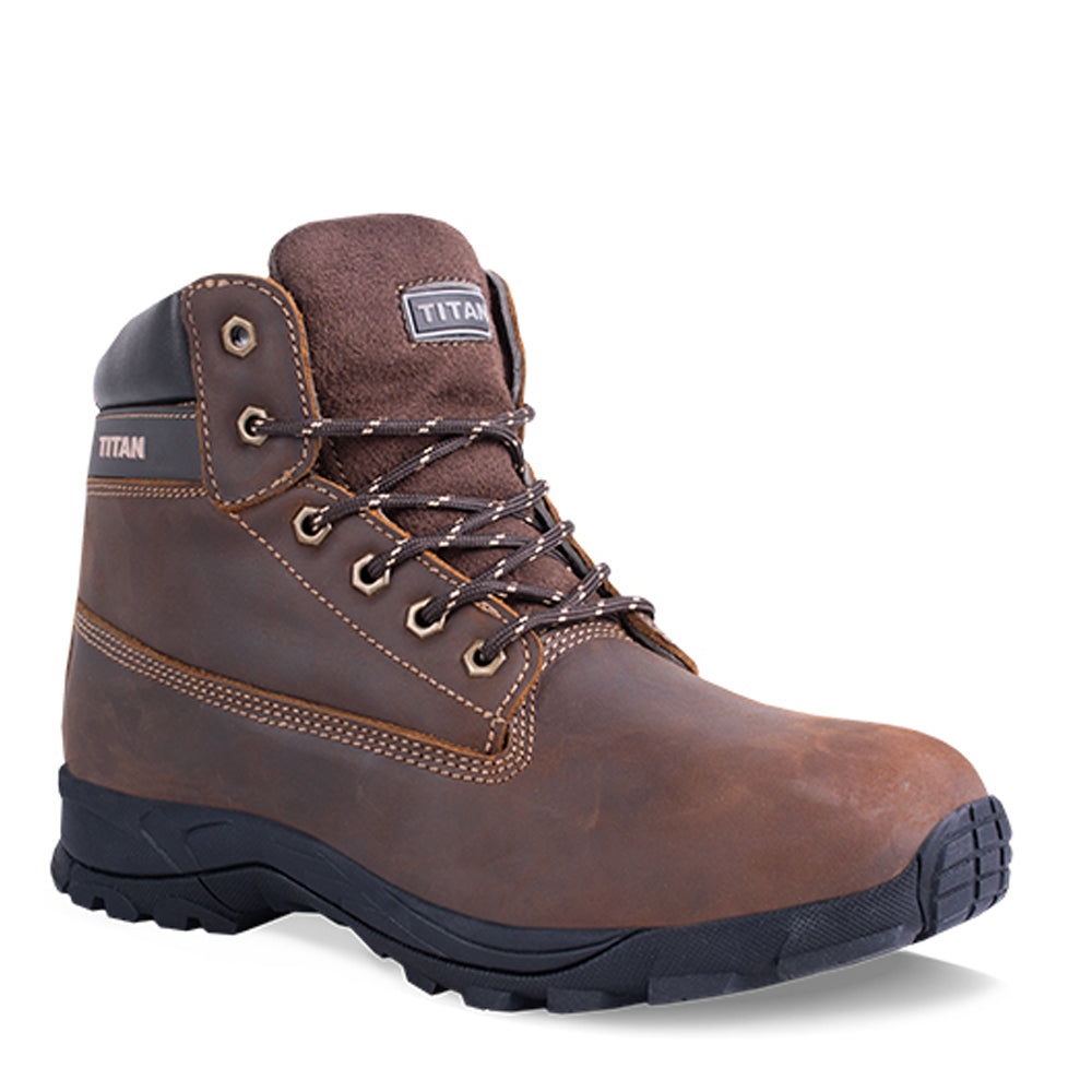 Titan Jaguar Safety Boots Metal Free Brown S3S