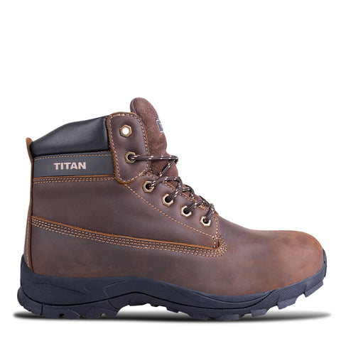 Titan Jaguar Safety Boots Metal Free Brown S3S