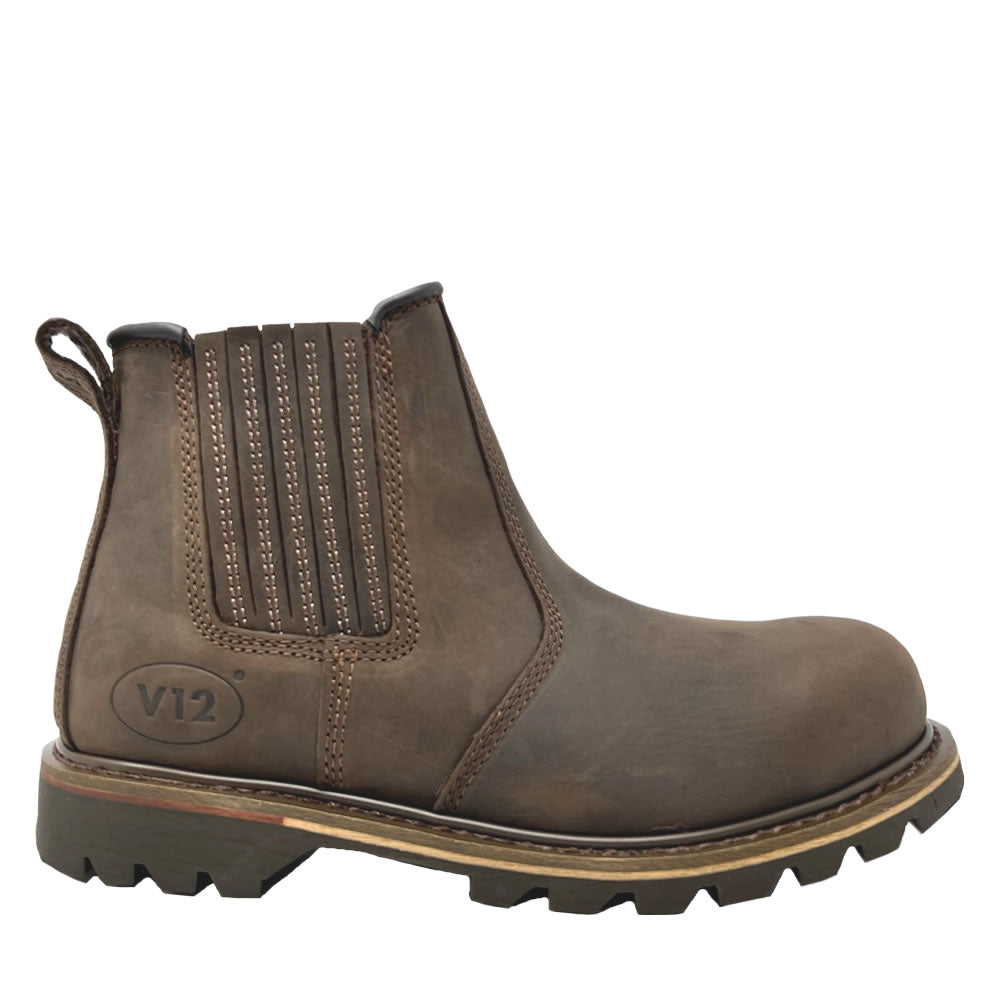 V12 V1231 Rawhide Dealer Safety Boots Steel Toe Caps Pull On