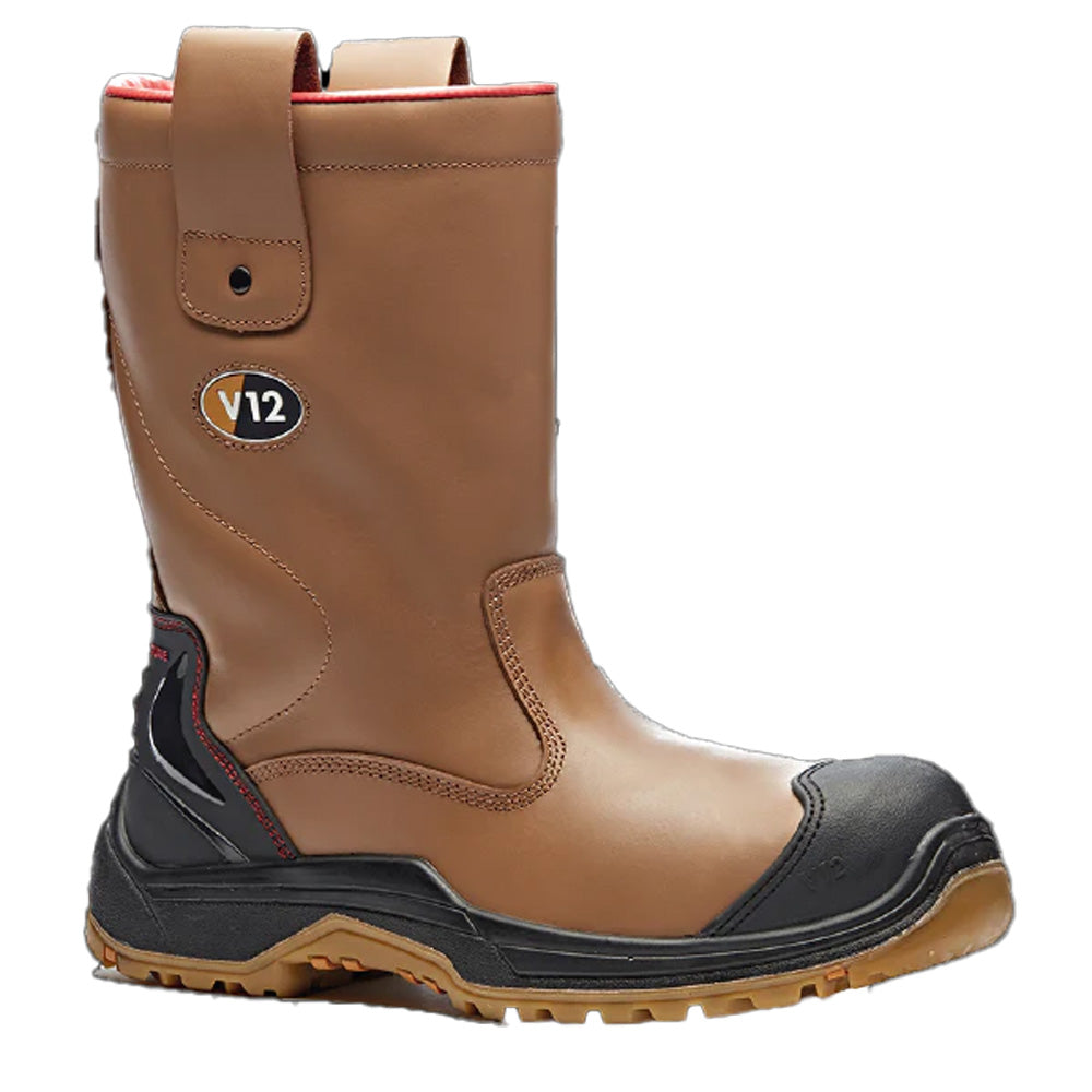 V12 VR690.01 Grizzly Tan Rigger Boots Composite Toe Caps Midsole
