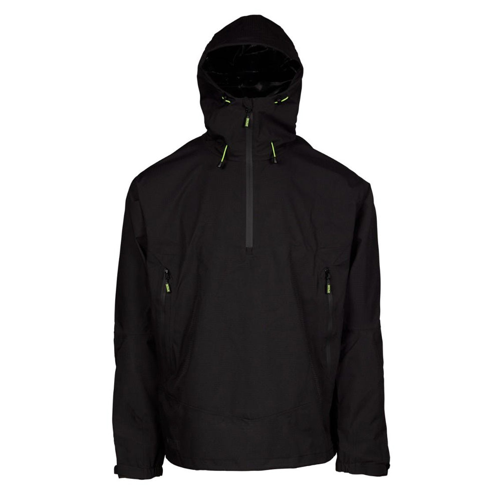 Apache White Rock Lightweight 1/4 Zip Black Rain Jacket