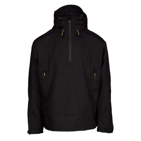 Apache White Rock Lightweight 1/4 Zip Black Rain Jacket