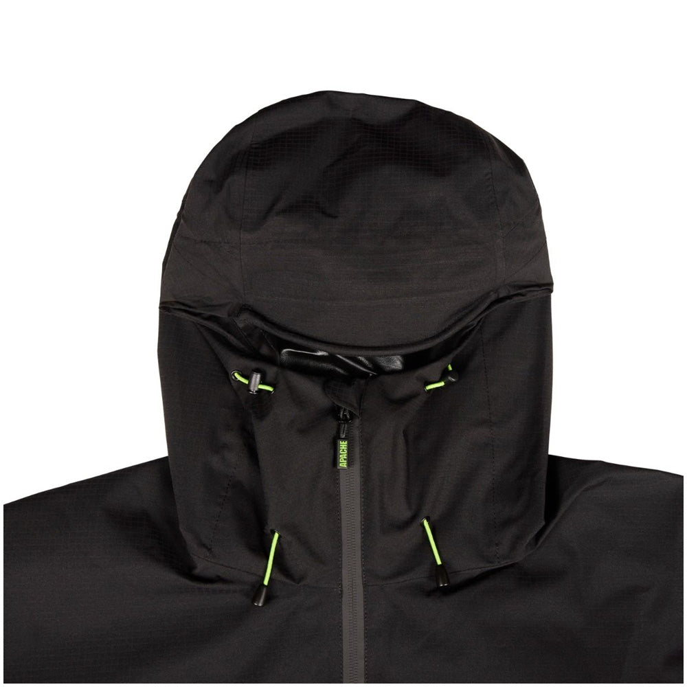 Apache White Rock Lightweight 1/4 Zip Black Rain Jacket