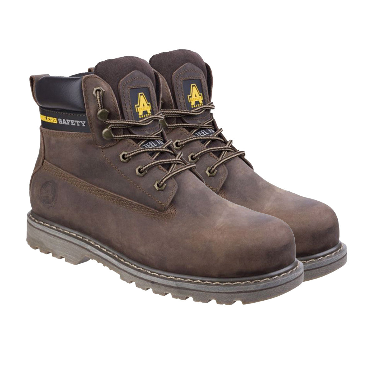Amblers FS164 Welted Safety Boots Brown Steel Toe Caps