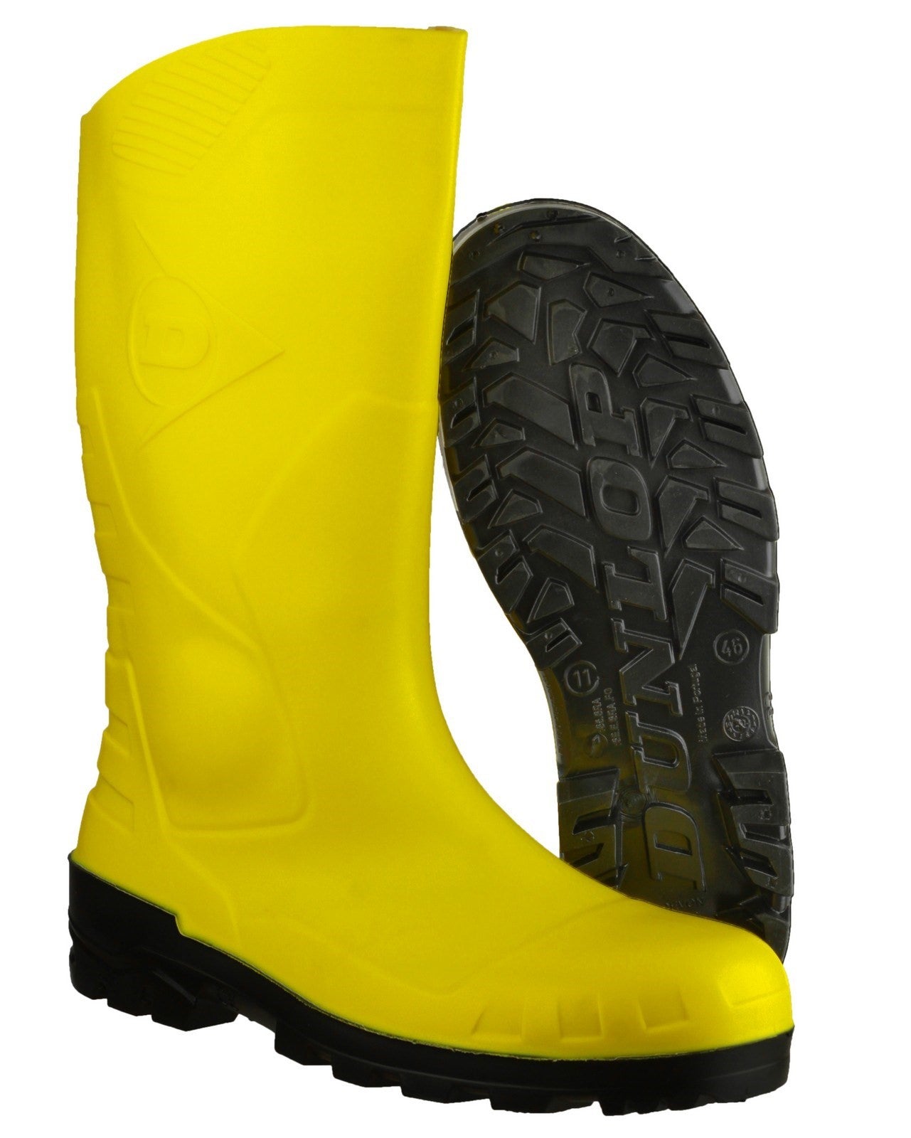 Dunlop Devon Yellow/Black Safety Wellingtons