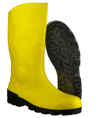 Dunlop Devon Yellow/Black Safety Wellingtons