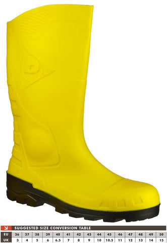 Dunlop Devon Yellow/Black Safety Wellingtons