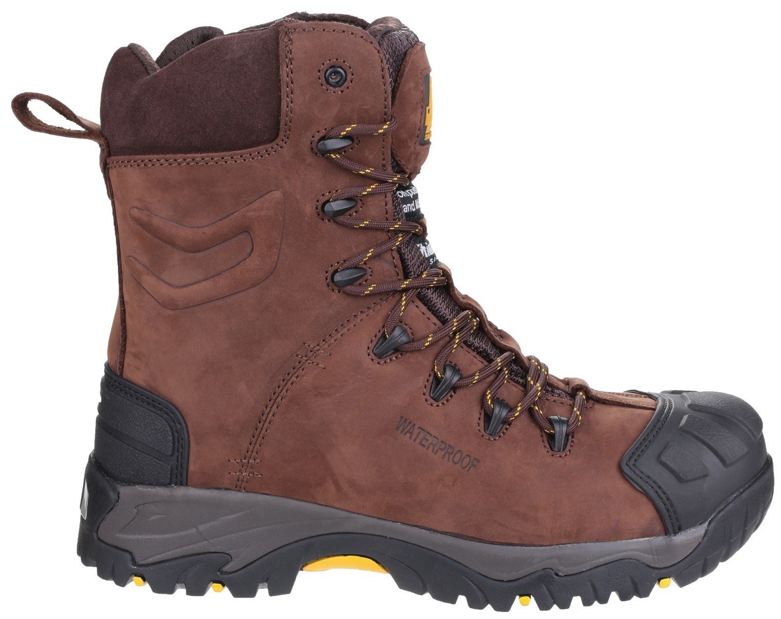 Amblers AS995 Waterproof Safety Boots Hi Leg Metal Free Side Zip