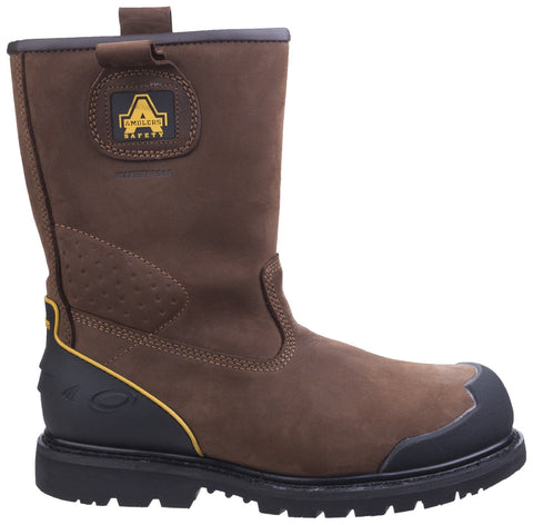 Amblers FS223C Brown Safety Rigger Boots Waterproof