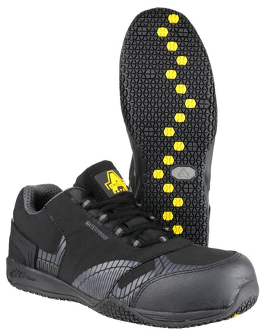 Amblers FS29C Black Safety Trainers Metal Free