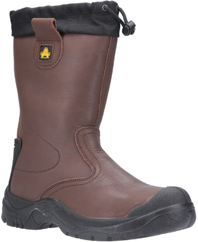 Amblers FS245 Brown Pull On Safety Rigger Boots